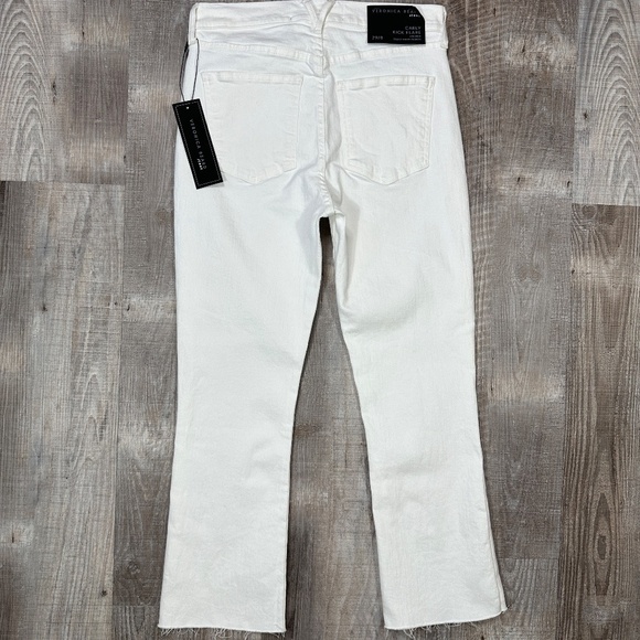 NWT Veronica Beard Women's High Rise Carly Kick Flare Jeans White Size 29 Denim - Picture 5 of 15